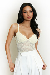 Sheer Floral Lace Bodysuit 