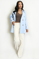 Short Trench Coat With Belt