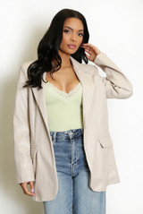 PU Oversized Blazer