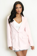 PU Oversized Blazer