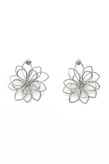3D Flower Spiral Earrings 