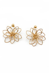 3D Flower Spiral Earrings 