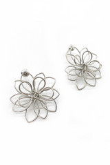 3D Flower Spiral Earrings 