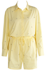Diamante Embellished Shirt And Shorts Set