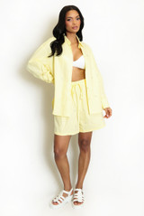 Diamante Embellished Shirt And Shorts Set