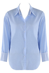 Striped Contrast Cuff Shirt