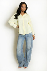 Striped Contrast Cuff Shirt