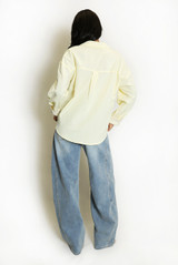 Striped Contrast Cuff Shirt