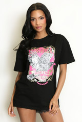 Rebel Eagle Print T-Shirt