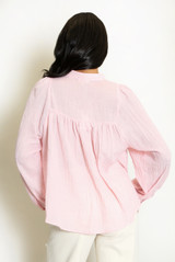 Paisley Embroidered Linen Blouse