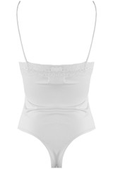 Lace Trim V Neck Bodysuit