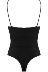 Lace Trim V Neck Bodysuit