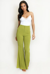 Lace Trim V Neck Bodysuit