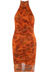 Watercolour Halter neck Mini Dress