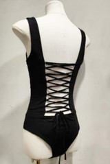Lace Back Scoop Neck Bodysuit