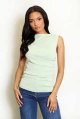 High Neck Sleeveless Top 