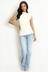 High Neck Sleeveless Top 