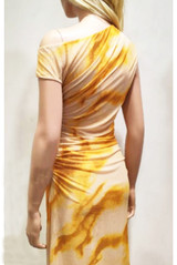 One Shoulder Tie Dye Midi