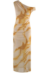 One Shoulder Tie Dye Midi