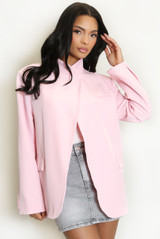 Asymmetric Wrap Blazer