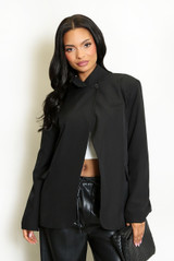 Asymmetric Wrap Blazer