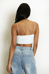 Basic V Neck Cropped Cami Top