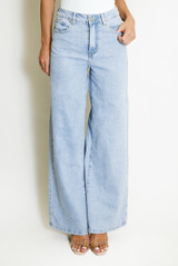 Light Wash Wide Leg Dad Fit Jeans