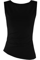 Asymmetric Hem Satin Top