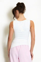 Asymmetric Hem Satin Top