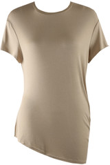 Asymmetric Hem Round Neck T-Shirt