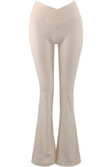 Overlap Front Flare Hem Legging