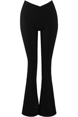 Overlap Front Flare Hem Legging