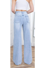 Washed Ripped Dad Fit Jeans