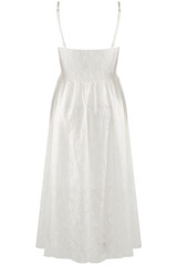 Embroidery Anglaise Button Front Midi dress