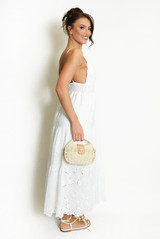 Embroidery Anglaise Strappy Maxi Dress