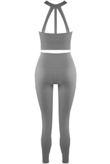 Strappy Back Crop Top And Cross Over Legging Set