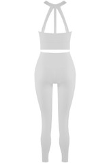 Strappy Back Crop Top And Cross Over Legging Set