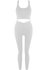 Strappy Back Crop Top And Cross Over Legging Set