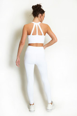 Strappy Back Crop Top And Cross Over Legging Set