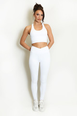 Strappy Back Crop Top And Cross Over Legging Set