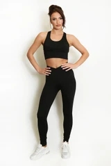 Strappy Back Crop Top And Cross Over Legging Set