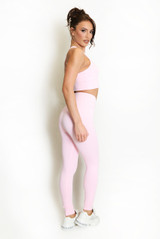 Strappy Back Crop Top And Cross Over Legging Set