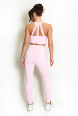 Strappy Back Crop Top And Cross Over Legging Set