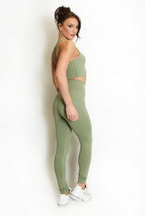 Strappy Back Crop Top And Cross Over Legging Set