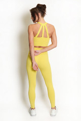 Strappy Back Crop Top And Cross Over Legging Set