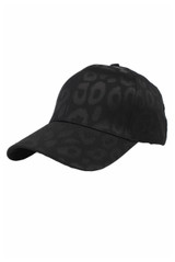 Satin Leopard Print Baseball Cap
