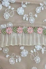 Nude Mesh Embroidered Corset Top