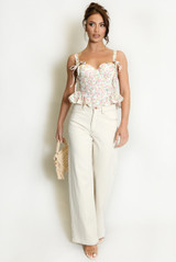 Floral Peplum Bodice Top- PRE-ORDER