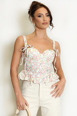 Floral Peplum Bodice Top- PRE-ORDER
