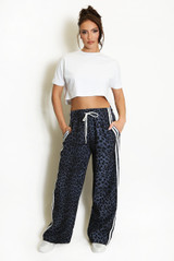 Leopard Print Side Stripe Jogger 